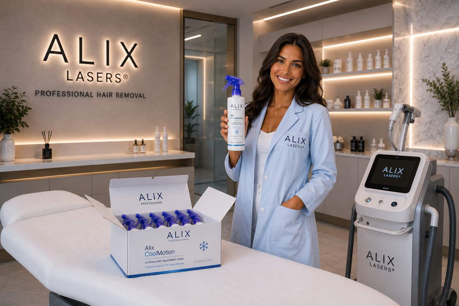 ALIX Lasers Expertin mit CoolMotion Display Box
